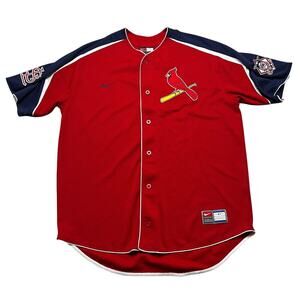 Vintage Nike Authentic St. Louis Cardinals MLB Baseball Red Jersey Men  Sz Large